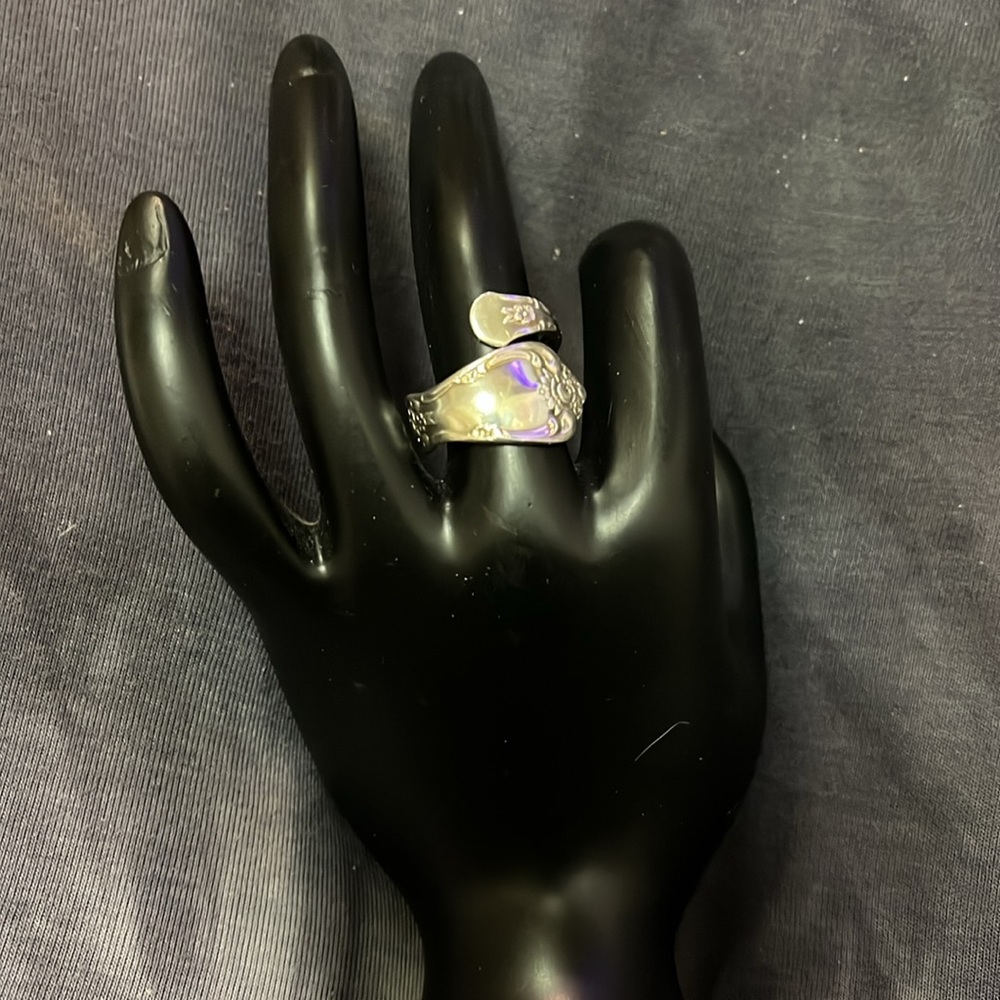 WMA Rogers Oneida LTD Vintage Spoon Ring Flatware Silverware Silver Plated Ring - Picture 7 of 17